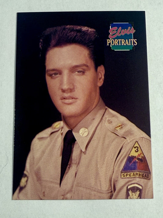 ELVIS PORTRAITS, SOLDIER,  1992 THE ELVIS COLLECTION #352 CARD