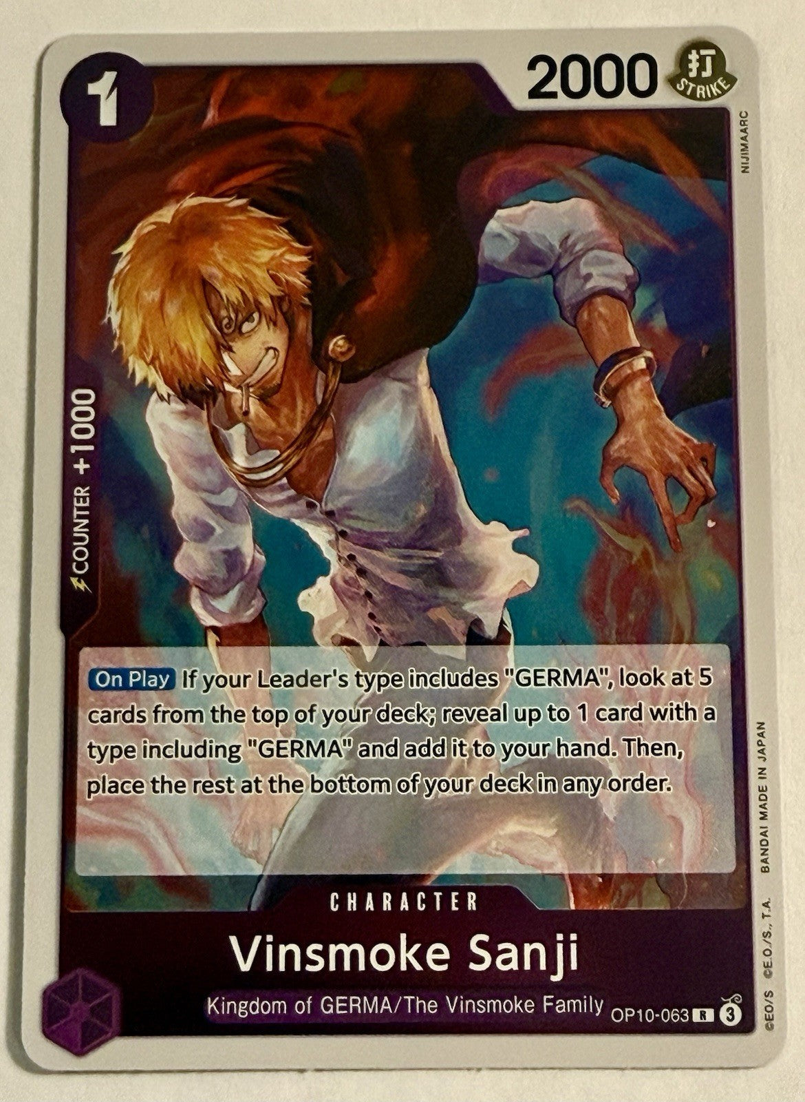 Vinsmoke Sanji OP10-063 Royal Blood Foil
