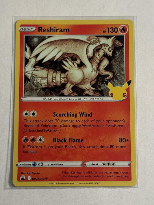 Reshiram 002/025 Celebrations Holo