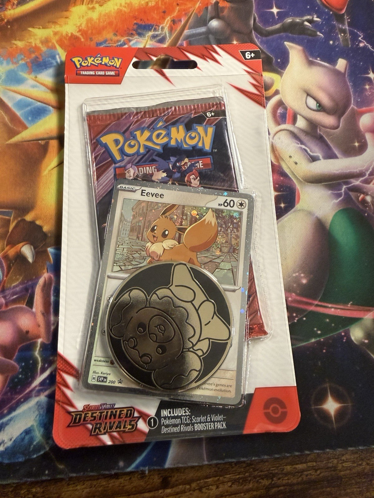 Destined Rivals Checklane Blister - Eevee Promo - Pokemon New Sealed
