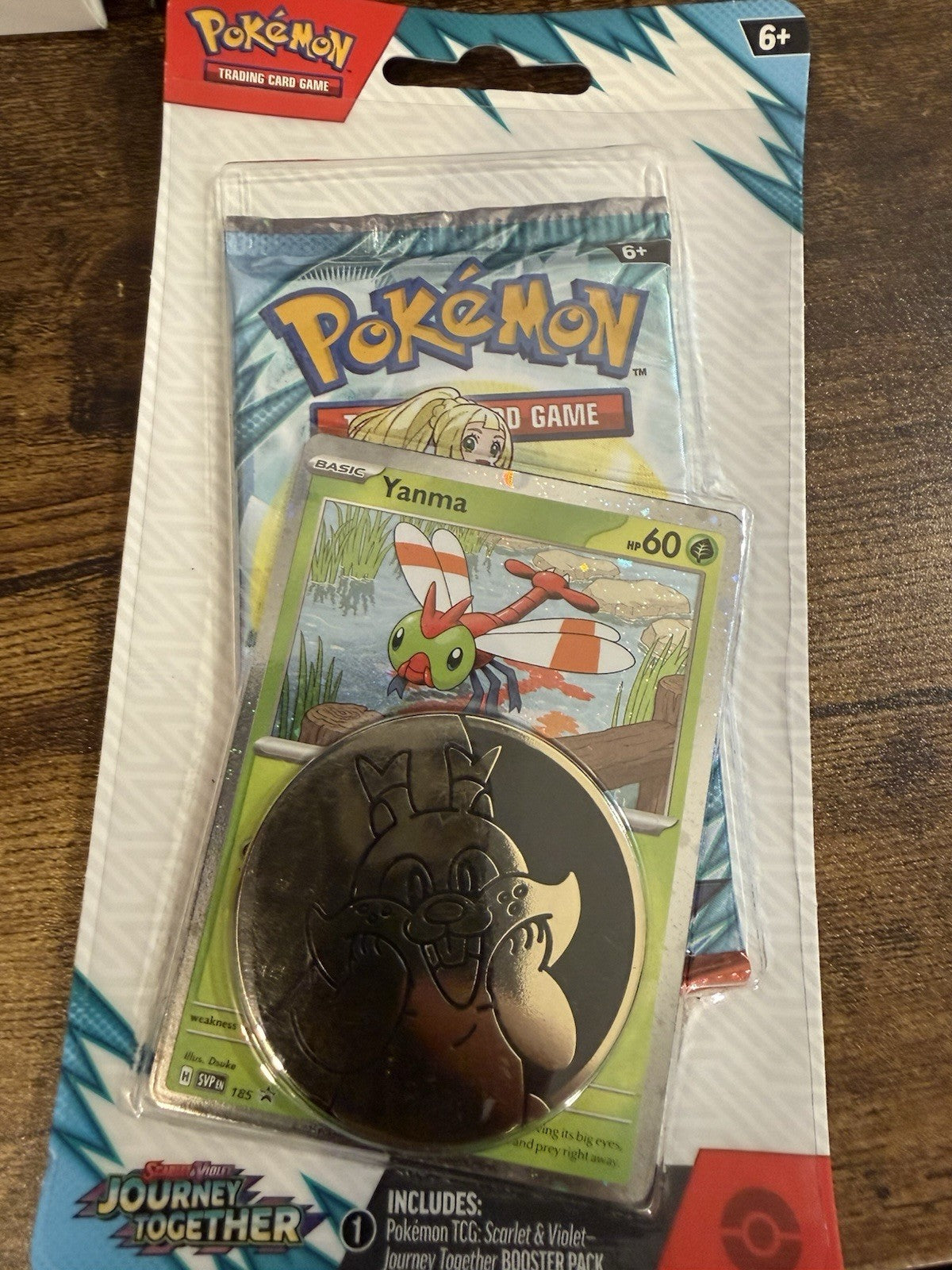 1 Pokemon TCG Journey Together Yanma Booster Checklane Blister Pack