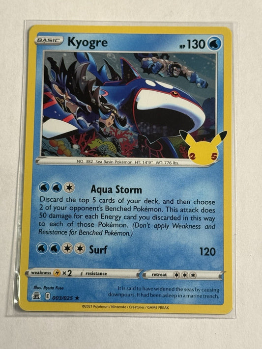 Kyogre 003/025 Celebrations Holo