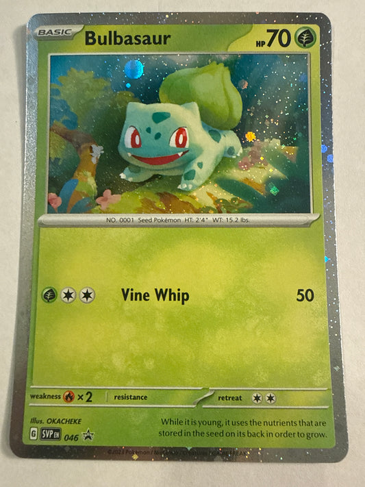 Pokémon TCG Bulbasaur SVP 046 Black Star Promo Cosmos Holo 151 Poster Collection