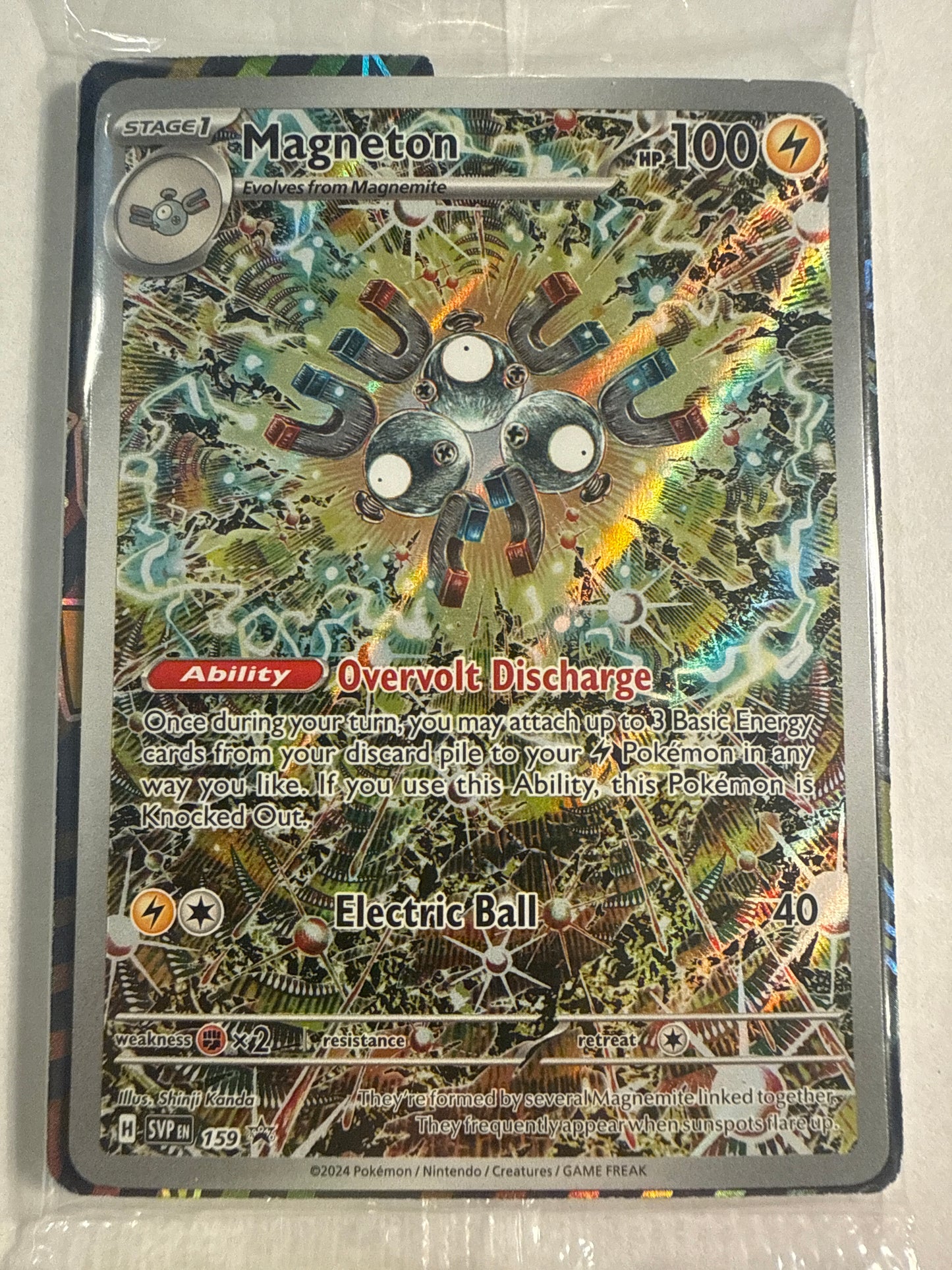 Pokémon TCG Magneton SVP 159 Surging Sparks ETB Promo Sealed Holo