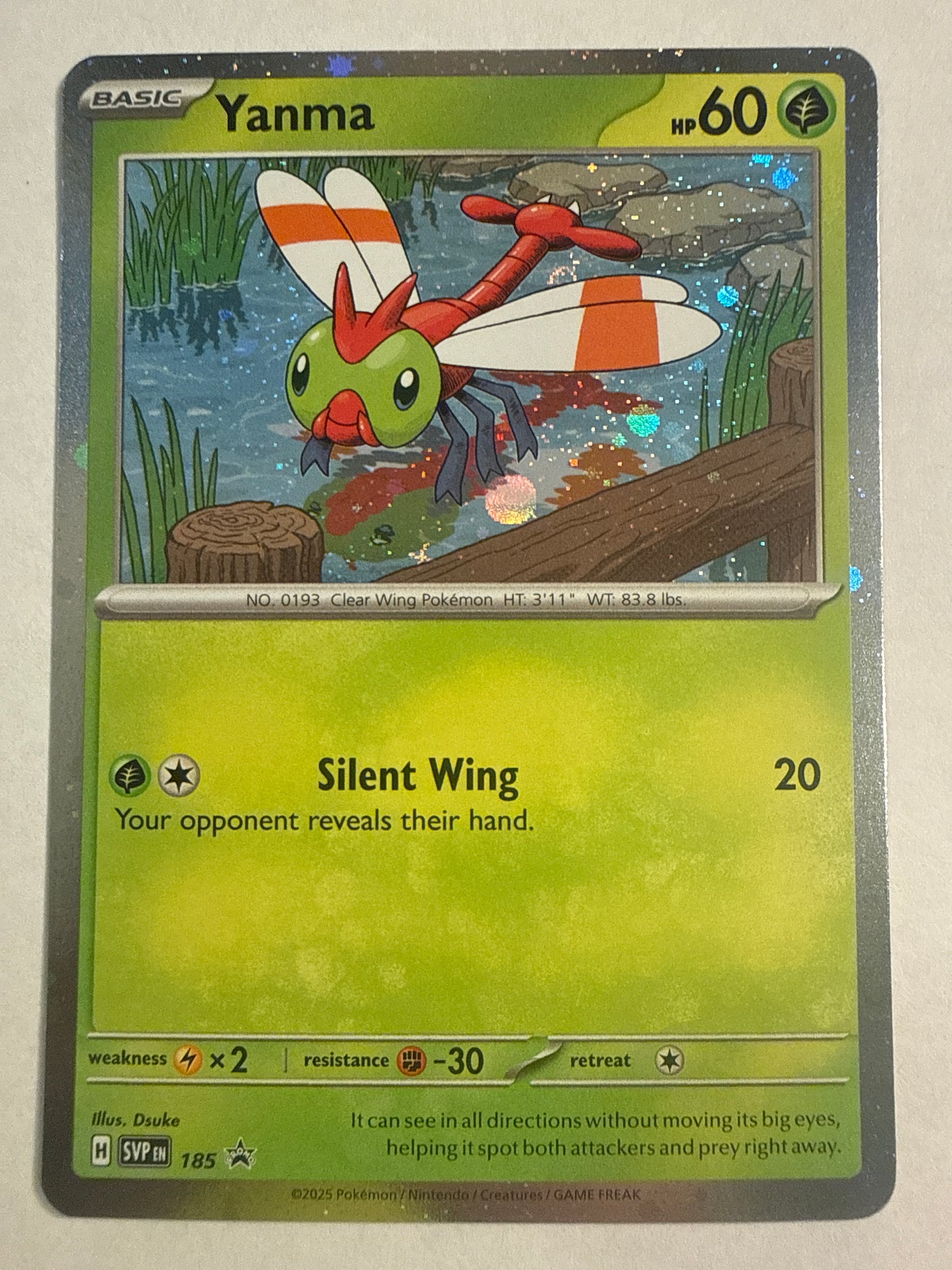 Pokémon TCG Yanma SVP 185 Scarlet & Violet Black Star Promo Cosmos Holo 151 Poster Collection