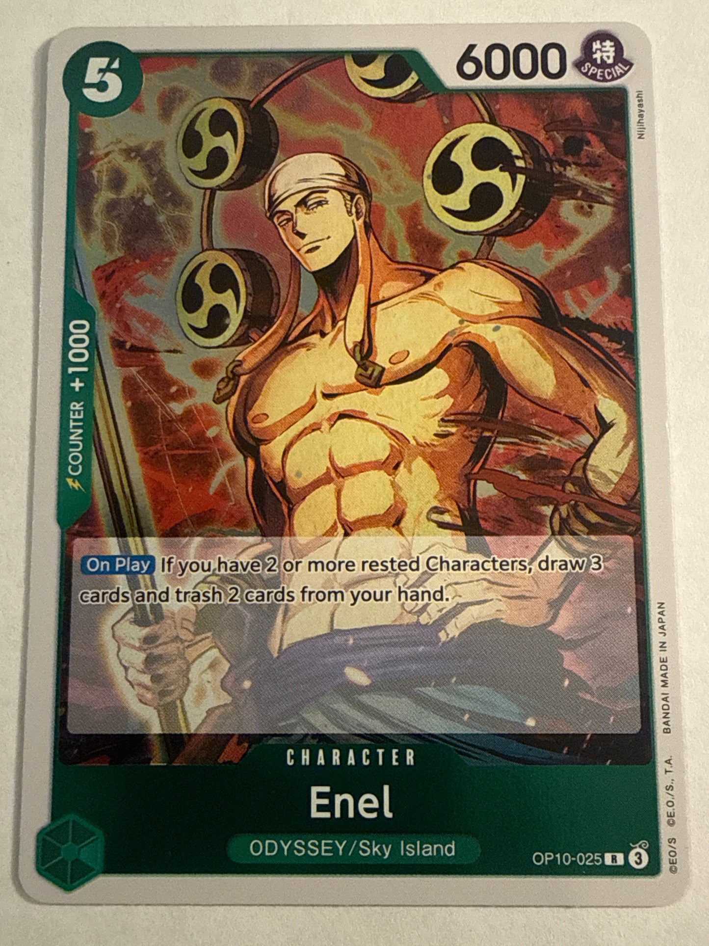 One Piece Card Game Enel OP10-025 Rare R Royal Blood English