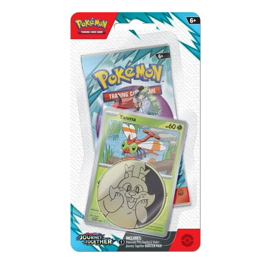 Pokémon TCG Journey Together Yanma Checklane Blister Pack | Booster + Coin