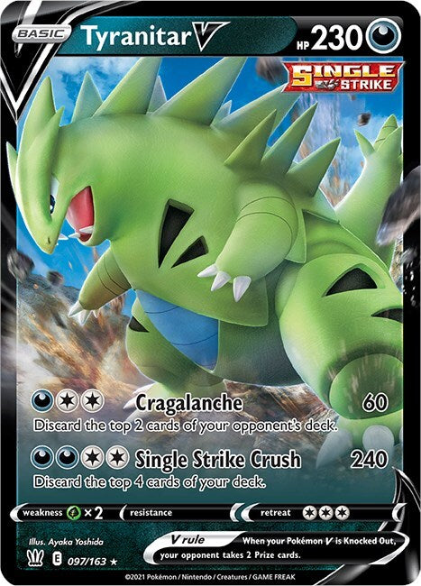Tyranitar V 097/163 Swsh05: Battle Styles Holo