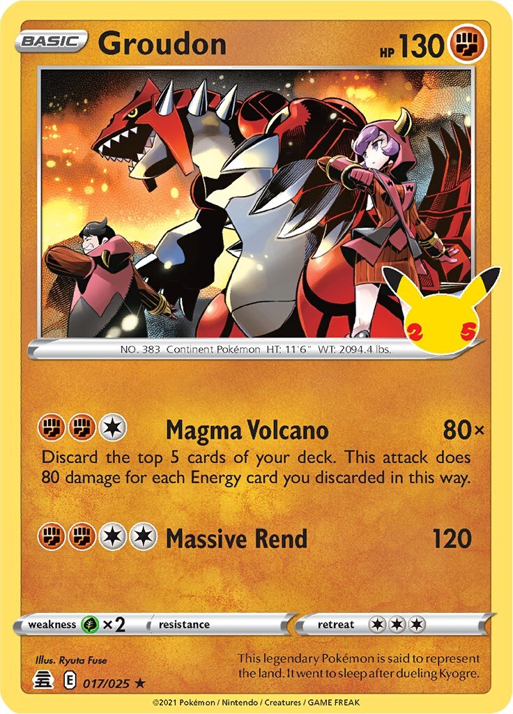 Groudon 017/025 Celebrations Holo