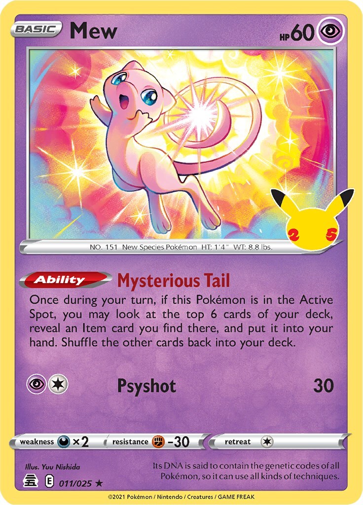 Mew 011/025 Celebrations Holo