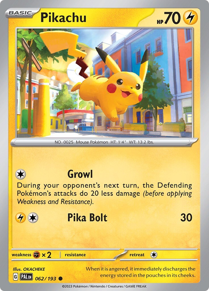 Pikachu 062/193 Sv02: Paldea Evolved Graded Crown 9.5 Gem Mint
